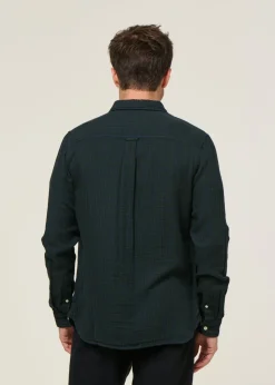 Chemise à carreaux en coton bio | vert 