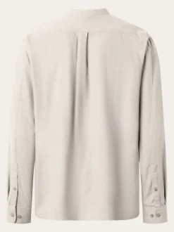 Chemise col mao en coton bio | gris 