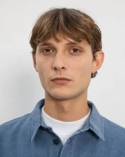 Chemise denim en coton bio | bleu | "leisure shirt recycled cotton - washed denim"