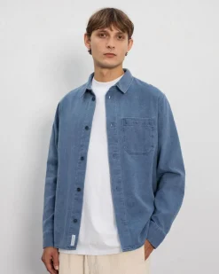 Chemise denim en coton bio | bleu | 
