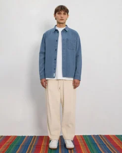 Chemise denim en coton bio | bleu | 