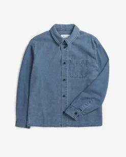 Chemise denim en coton bio | bleu | 