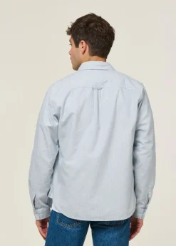 Chemise droite en coton bio | rayé 