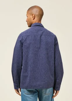 Chemise en coton bio | bleu 