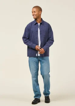Chemise en coton bio | bleu 