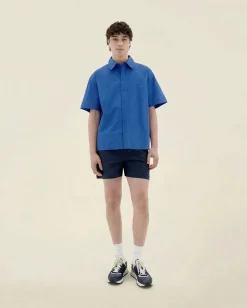 Chemise en coton bio | bleu "indigo kurt shirt"