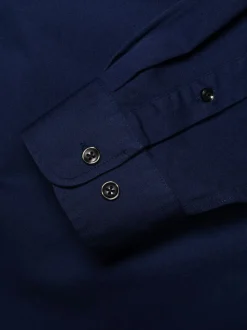 Chemise en coton bio | bleu "john bd standard shirt blue"