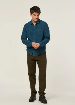 Chemise en coton bio | bleu 