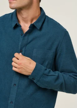 Chemise en coton bio | bleu 