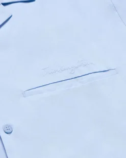 Chemise en coton bio | bleu "sky nascar shirt blue"