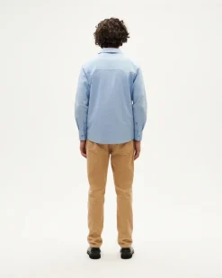 Chemise en coton bio | bleu 