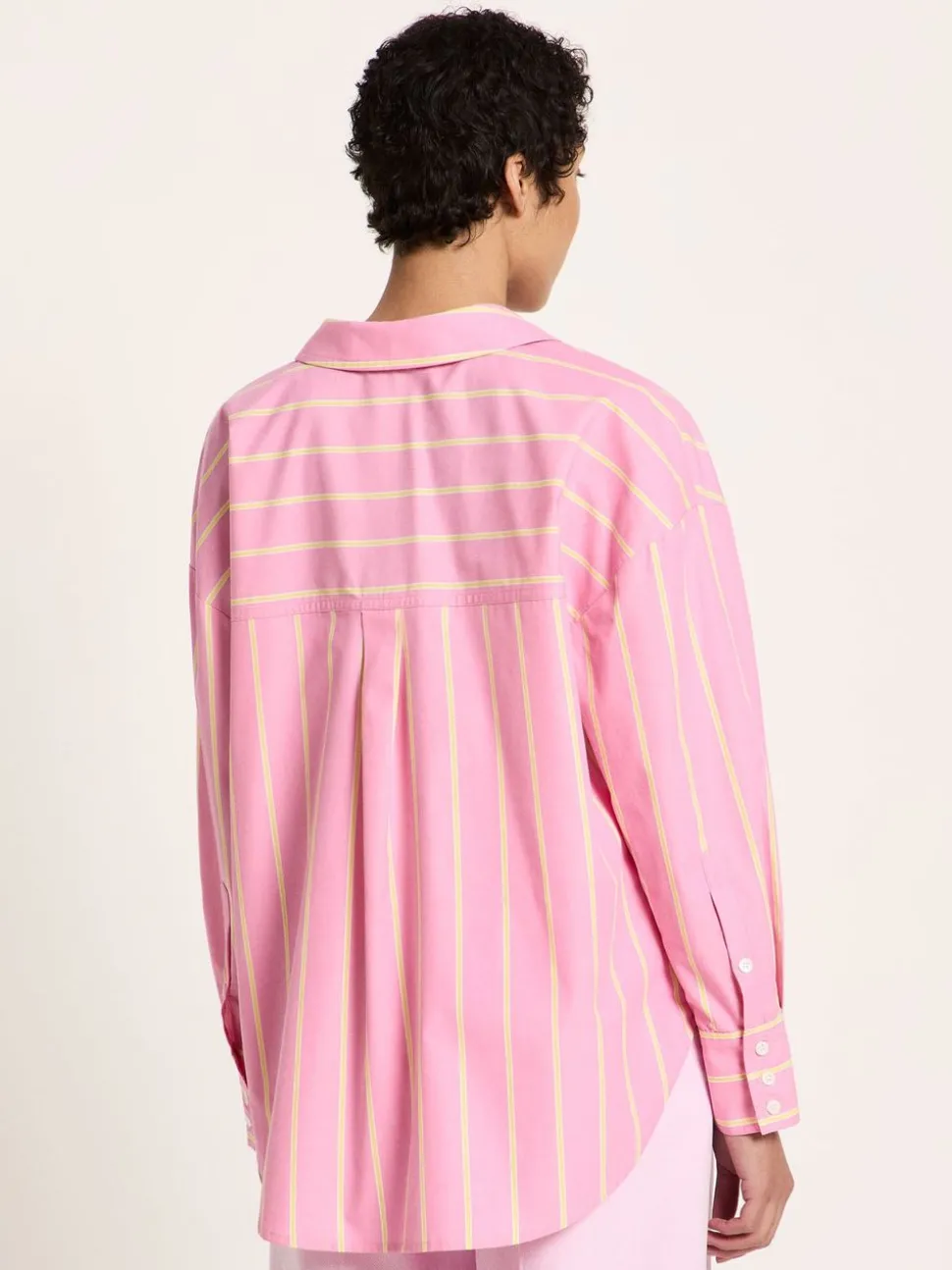 Chemise en coton bio | bright orchid/ sun