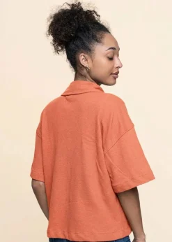 Chemise en coton biologique | orange 