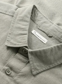Chemise en coton biologique | vert "regular fit light twill shirt burned olive"