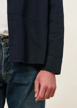 Chemise en coton bio | marine "navy jim shirt - blue"
