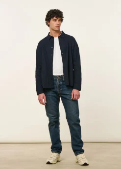 Chemise en coton bio | marine 