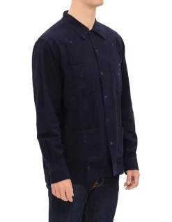 Chemise en coton bio | marine 