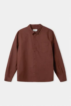 Chemise en coton bio | marron 