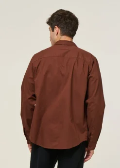 Chemise en coton bio | marron 