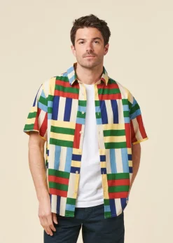 Chemise en coton bio | multicolore "field tom shirt"