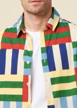 Chemise en coton bio | multicolore "field tom shirt"