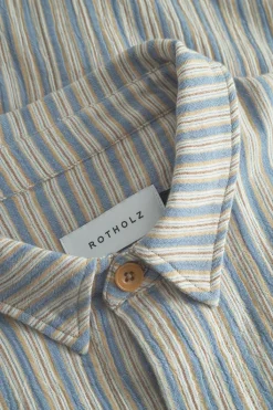 Chemise en coton bio | rayé "casual shirt - multi stripe"