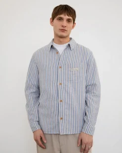 Chemise en coton bio | rayé "casual shirt - multi stripe"