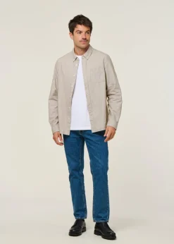 Chemise en coton bio | rayé "ken - eco brushed striped peanut"