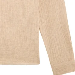 Chemise en gaze de coton bio | beige "oihana - cappuccino"