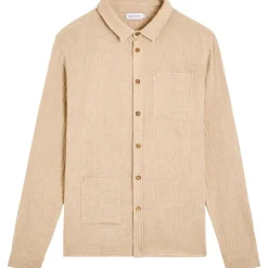 Chemise en gaze de coton bio | beige "oihana - cappuccino"