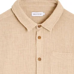 Chemise en gaze de coton bio | beige 