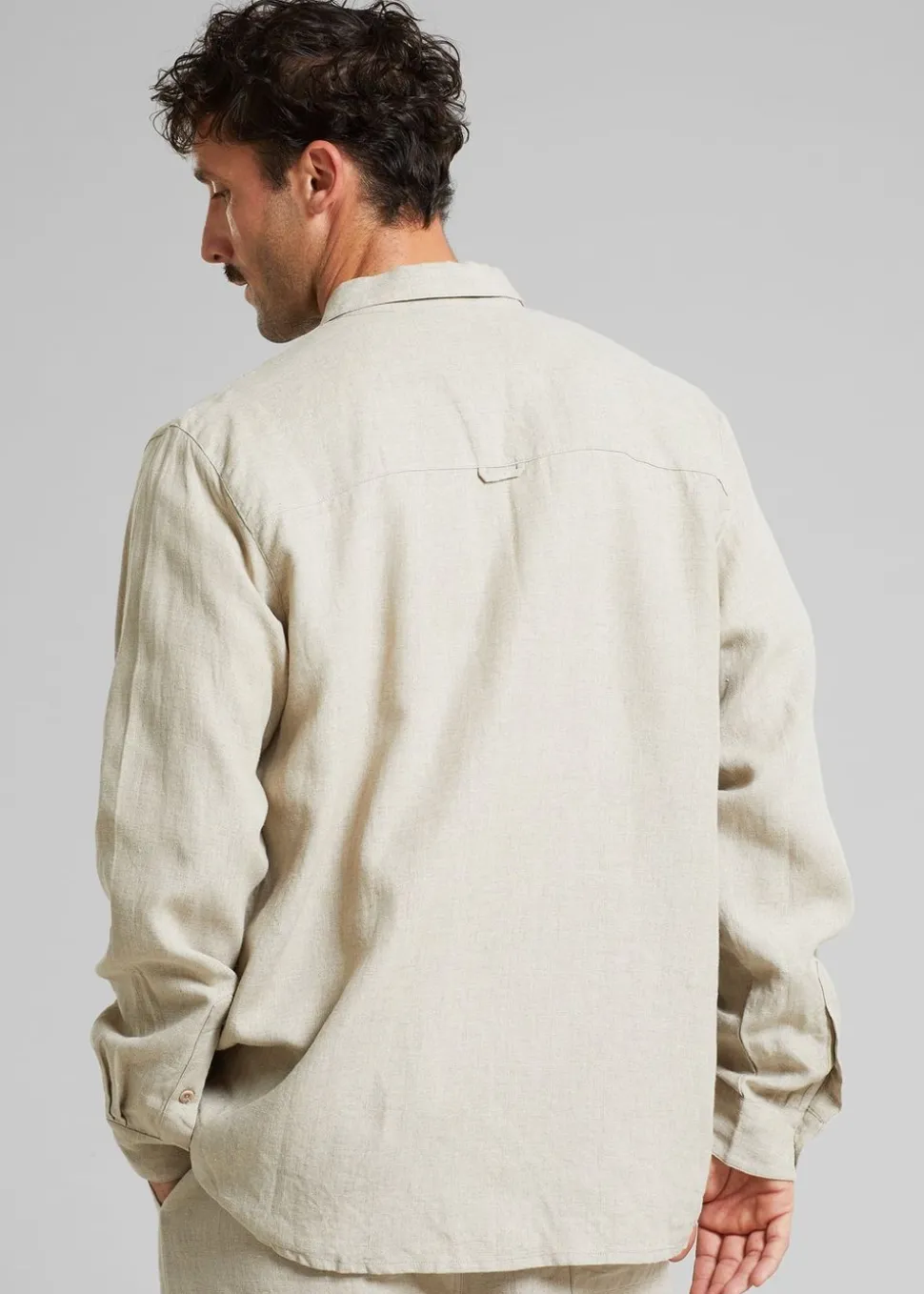 Chemise en lin | beige "shirt rute linen ecru"