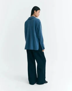 Chemise en tencel | bleu "sea sira blouse - blu"