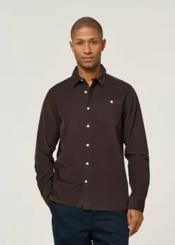 Chemise en velours côtelé | marron "corduroy shirt - chocolate torte"