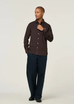 Chemise en velours côtelé | marron 