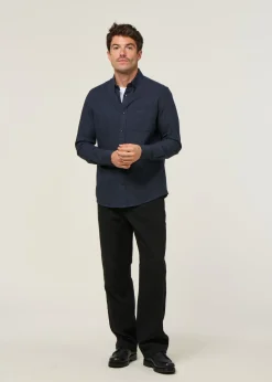 Chemise flanelle en coton bio | marine 