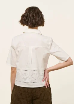 Chemise manches courtes en coton bio | blanc 