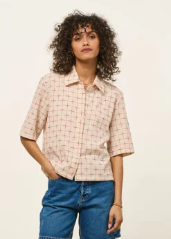 Chemise manches courtes en coton bio | beige 