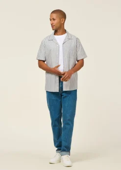 Chemise manches courtes en coton bio | rayé 