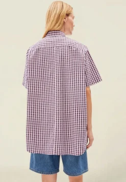 Chemisette ample en coton bio | violet "eassaali vichi blue ash"
