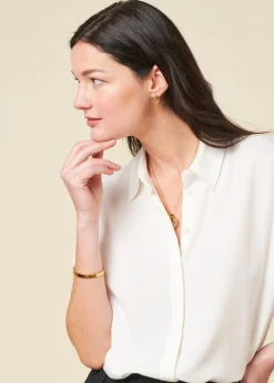 Chemisier en ecovero | blanc "larisaana off white"