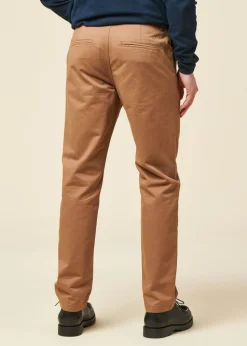 Chino droit en coton bio | camel "chuck regular chino twill pants tuffet"