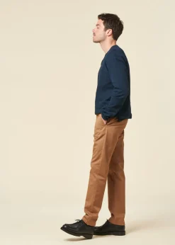 Chino droit en coton bio | camel "chuck regular chino twill pants tuffet"