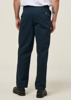 Chino droit en coton bio | marine 