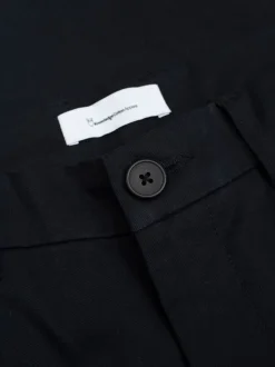 Chino droit en coton bio | noir "chuck regular twill poplin pants black jet"