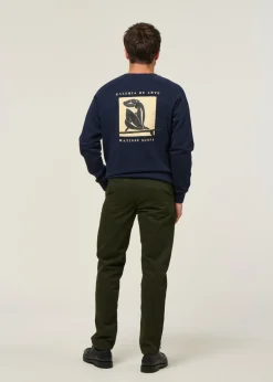 Chino droit en coton bio | vert forêt "chuck regular chino twill pants forrest night"