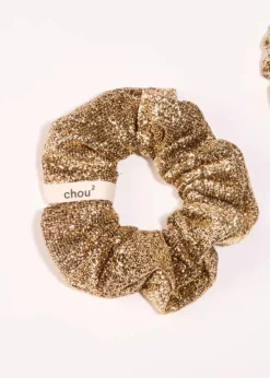 Chouchou en matière upcyclée | doré