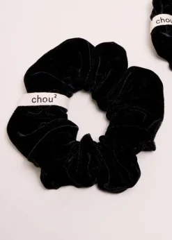 Chouchou en velours upcyclée | noir