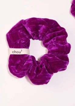 Chouchou en velours upcyclé | violet