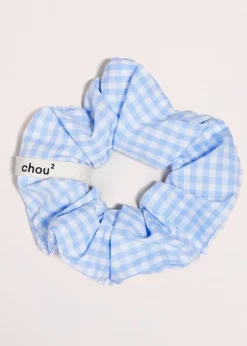 Chouchou vichy bleu - bleu